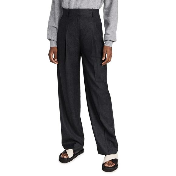 Theory Womens Charcoal Melange Sculpted Blazer Pleated Trouser Pants Set US 10 - Picture 3 of 16